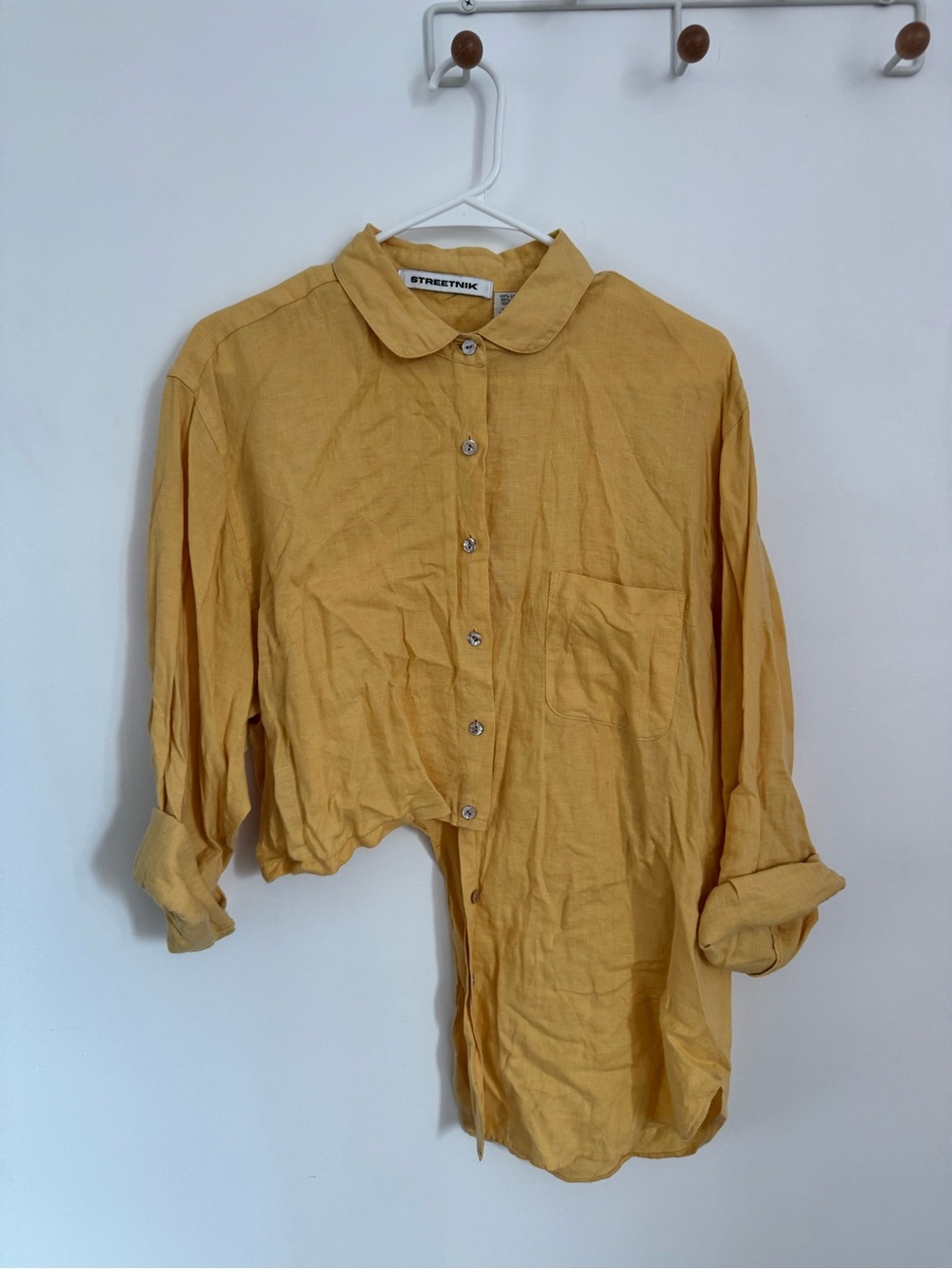 Streetnik Mustard Button-Up Shirt